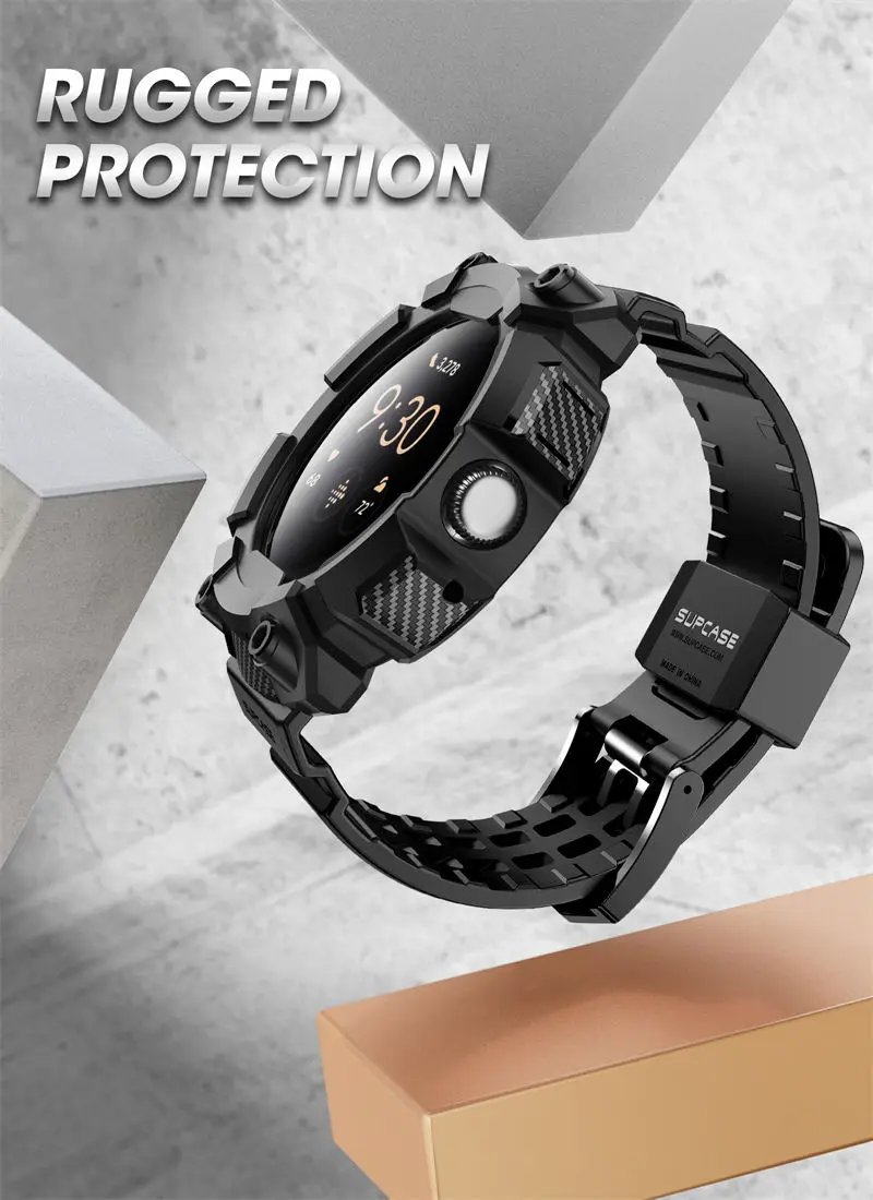 Für Google Pixel Watch 3 Gehäuse 45 mm SUPCASE UB Pro Anti-Scratch Robustes Herren-Schutzhülle mit verstellbarem Armband – Detail 4