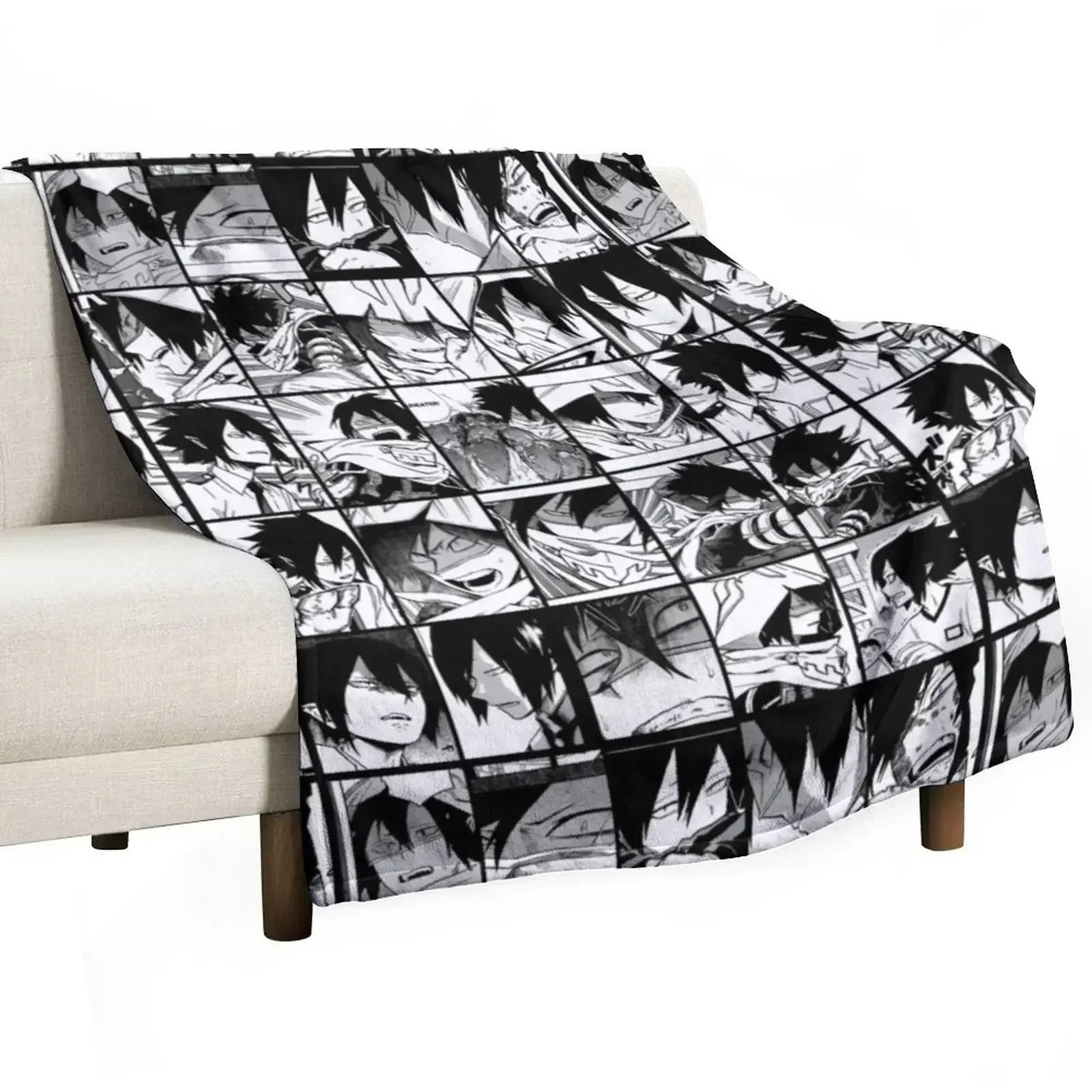 

Tama ki manga panel collage Throw Blanket for babies Bed Cute Plaid Blankets