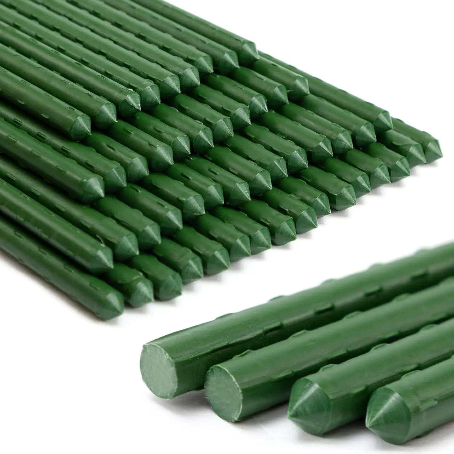 20-Piece Set of 2Ft/3Ft Garden Stakes, Sturdy and Thick Metal Plant Stakes with a Diameter of 11mm, Used for Climbing Plants Such as Cucumbers, Beans, Tomatoes, Etc., Gardening Tools