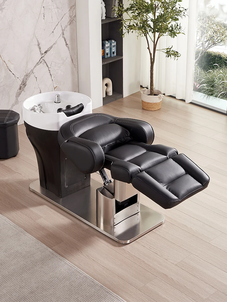 

Beauty Salon Professional Shampoo Chair Basin Luxury Washing Hair Bed Shampoo Chair Reclining Full Relaxing Behandelstoel Chairs