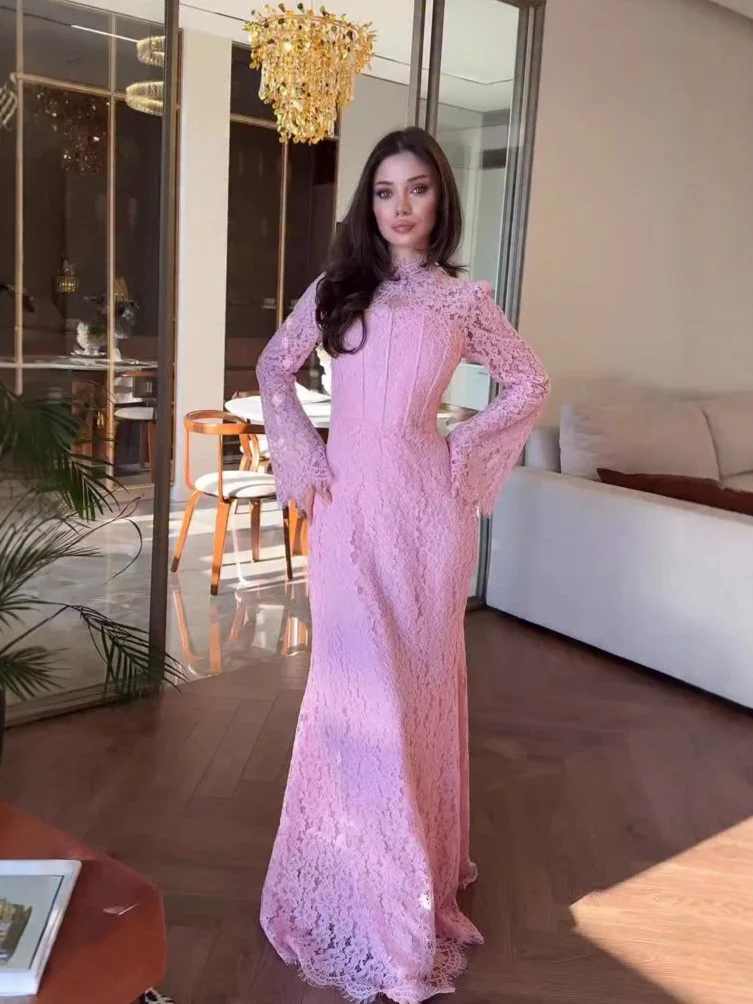 

Праздничное женское платье для Ид, кружевная абайя на Рамадан, длинные мусульманские платья для вечеринок 2026, джалабия, марокканский кафтан, Дубай, исламская арабская длинная роба