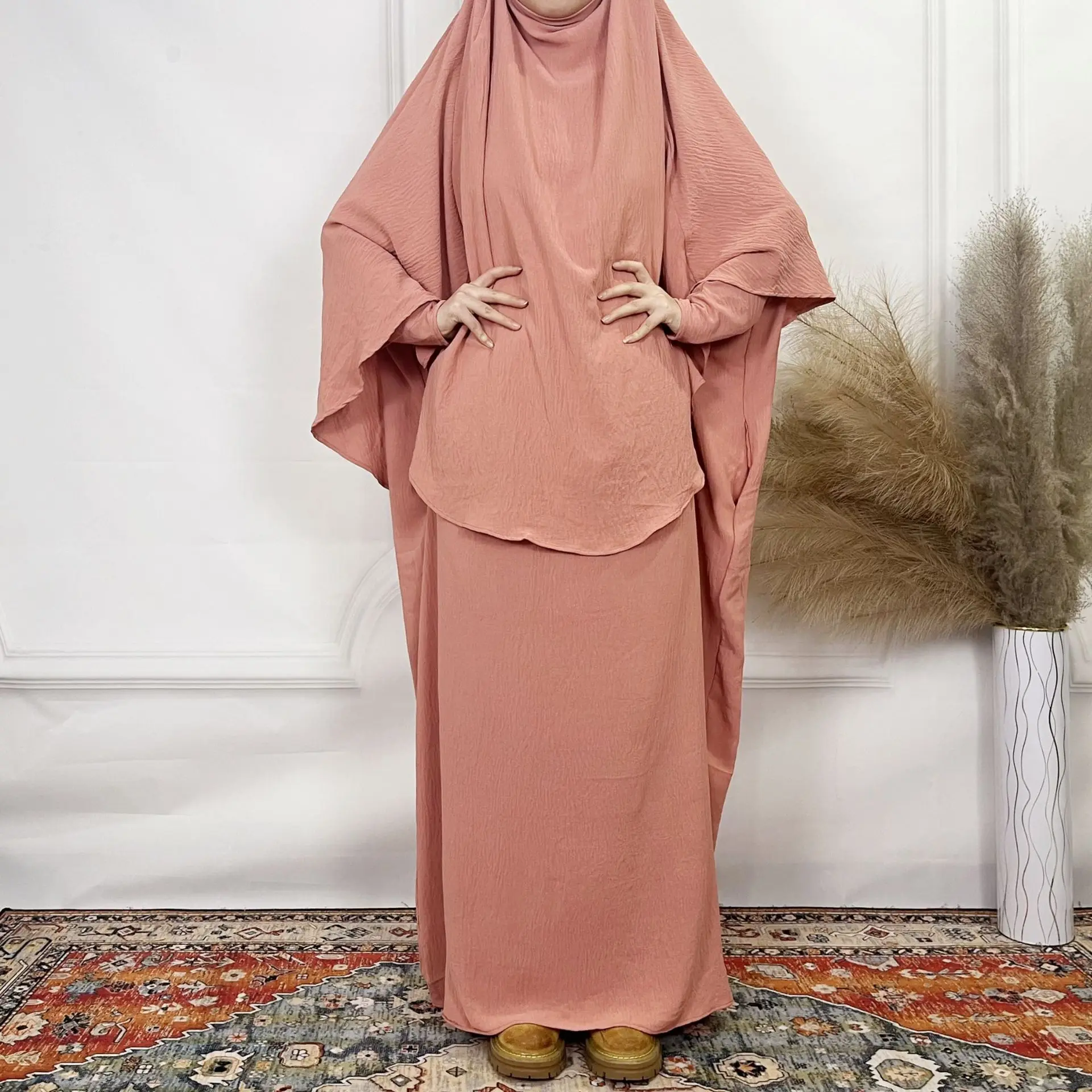 

Формальные мусульманские молитвенные комплекты одежды, женское химарское платье-хиджаб, исламская одежда, Дубай, Турция, длинные мусульманские комплекты, Абая на голову