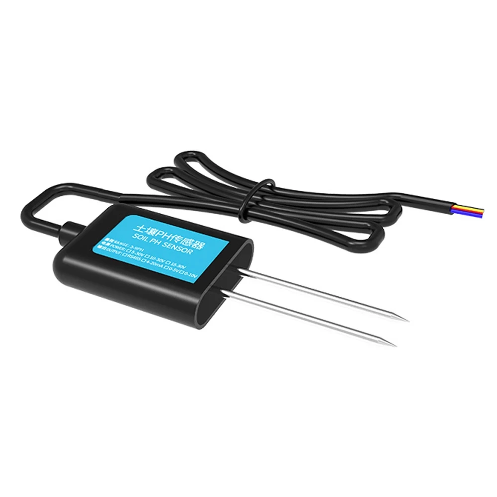 RS485 Soil PH Sensor High Accuracy Soil Meter 0-5V 0-10V 4-20MA PH Tester 2 Pin IP68 Waterproof Stainless Steel Probe