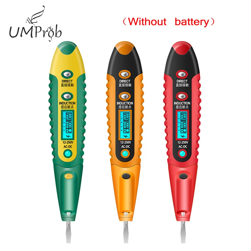 90-1000V Non-Contact/touch Socket Wall AC Power Outlet Voltage Detector Sensor Tester Pen LED Light AC 110V-220V Test Pen