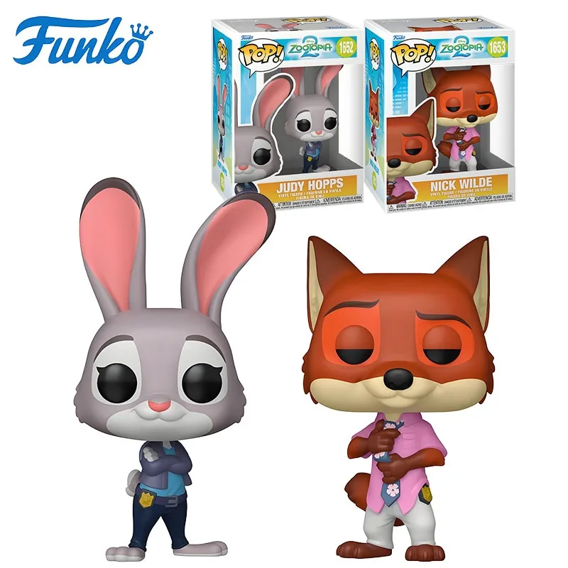 

FUNKO POP《Zootopia 2 Officer Judy Hopps Nick Wilde》Anime Action Desktop Decoration Ornament Model Toys Collectible Model