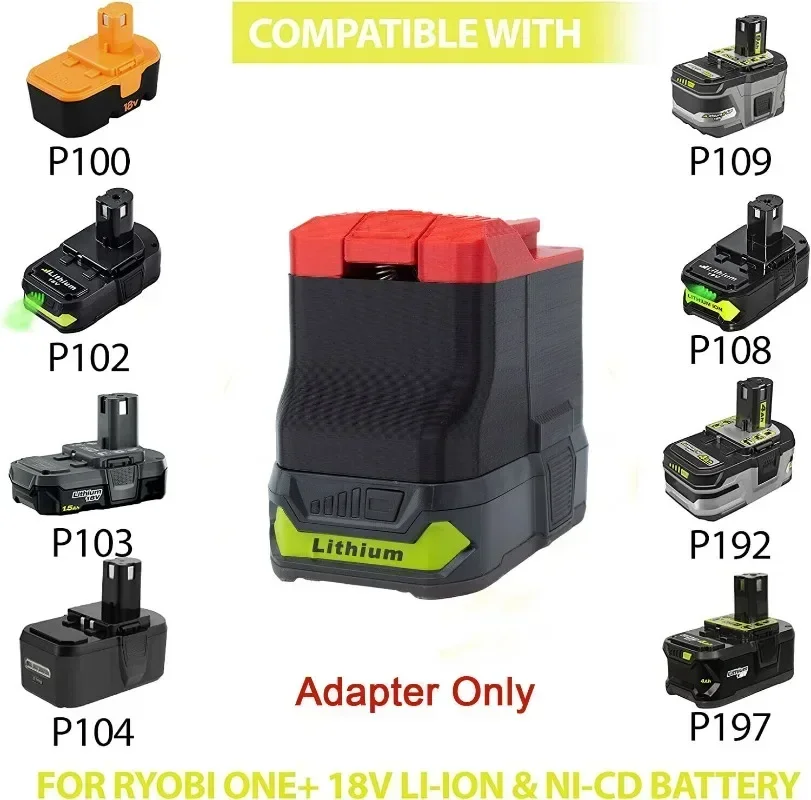 Imagem -02 - Adaptador de Bateria Li-ion para Ryobi 18v Converter para Parkside Lidl X20v Acessórios para Ferramentas Elétricas Ferramentas Não Incluídas e Bateria