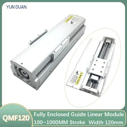 Fully Enclosed Guide Linear Module Heavy Load 120mm Width 1605 1610 Ballscrew 2pcs HGH15CA Block Sliding Table Dust-proof Cover