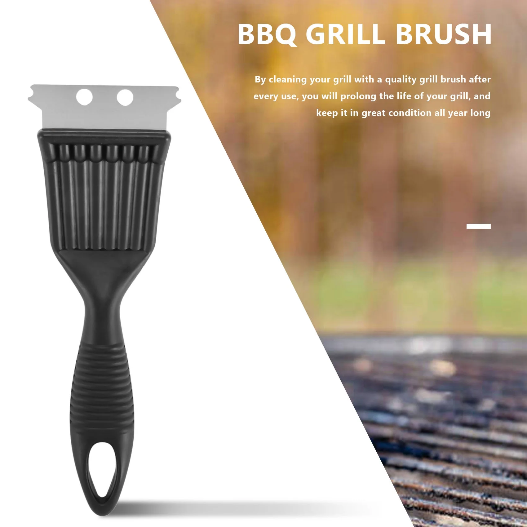 BBQ Grill Brush Grill Cleaner Barbecue Grill Brush and Scraper Non Scratch Cleaning Best for Any Grill 2 Pieces