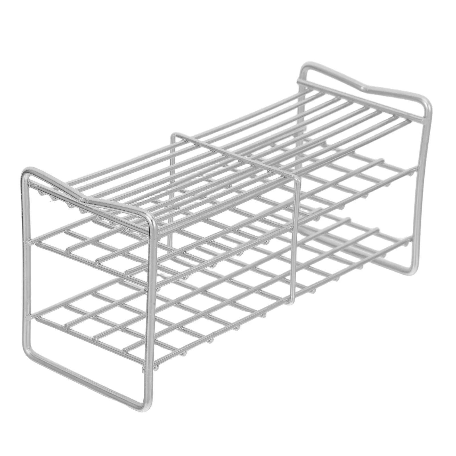 Laboratory Test Tube Rack Stainless Steel 40 Holes Centrifuge Tube Holder Stable Base Specimen Vial Storage Drying Organizer