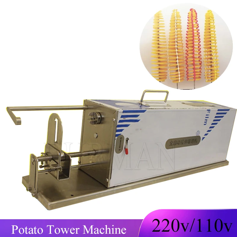 Full Automatic Tornado Potato Tower Maker  Spiral Cutter Machine Stainless Steel Twisted Carrot