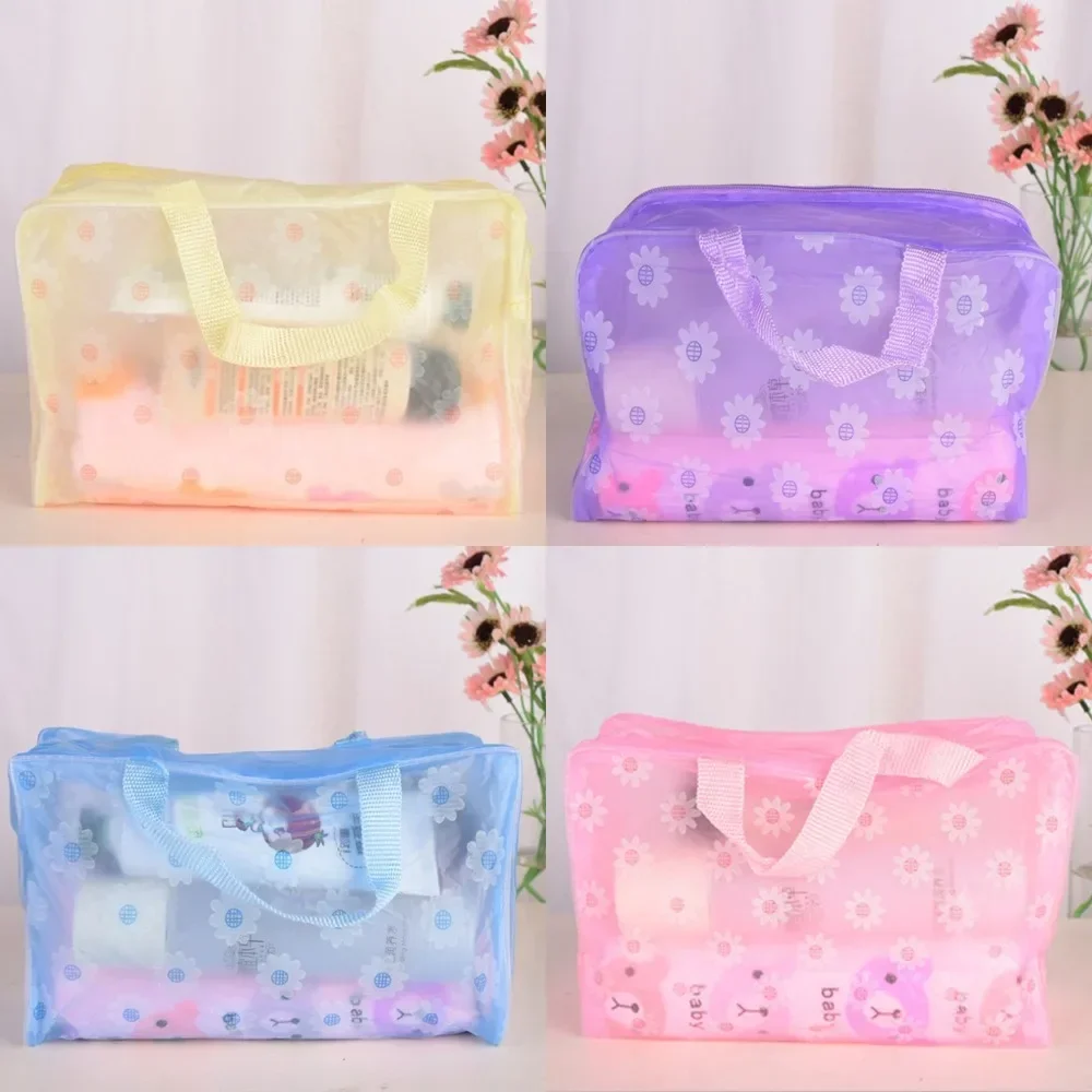 Creative Translucent Waterproof Cosmetic Bag Portable Travel Wash Bag Bathroom Wash Bag Toothbrush Pouch Organizer Storage Bags