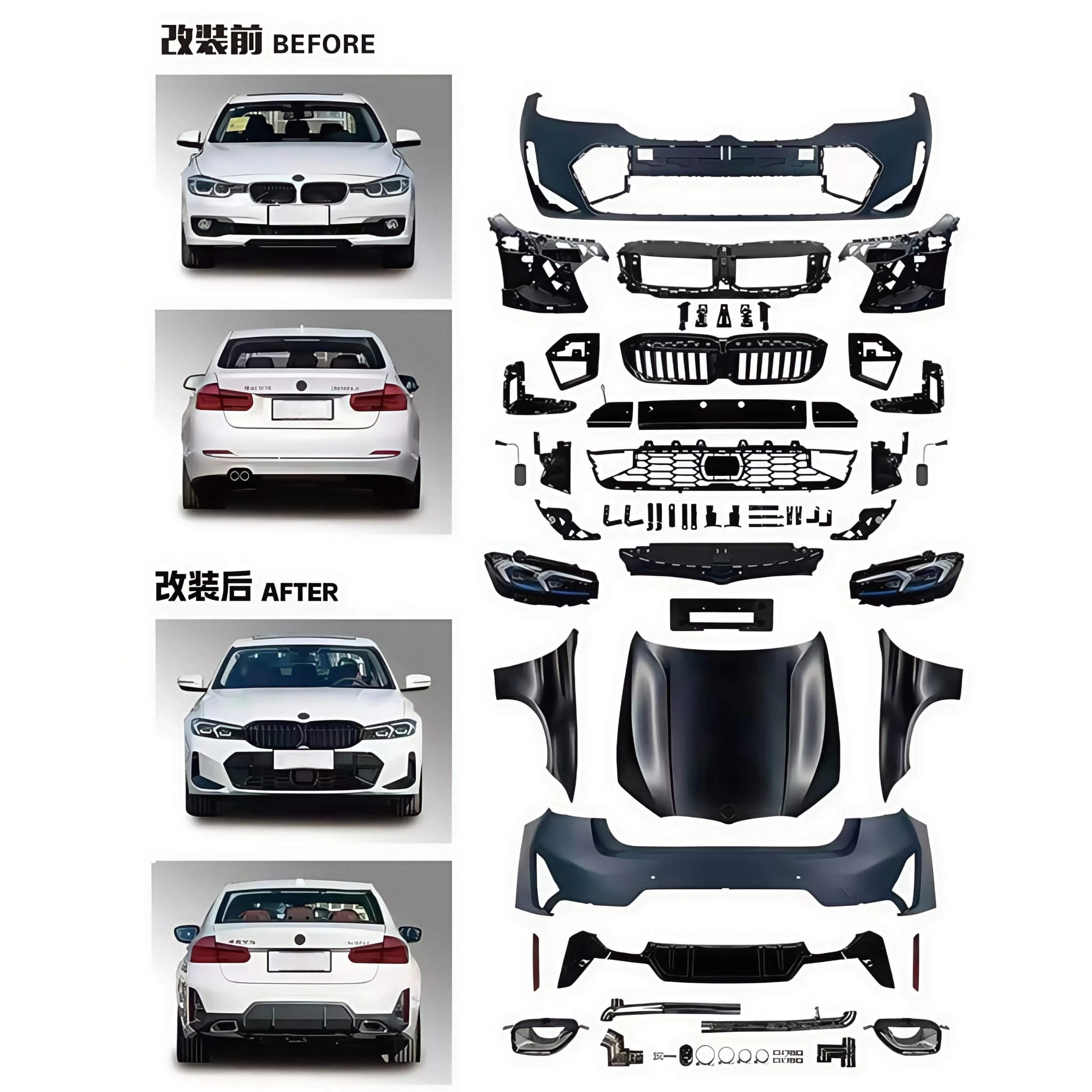 

BR Easy Lossless VersionBodykit для 3-й серии F30 316i Aut. 320i XDrive 328i 335i M3 DKG до G20 (13-19 до 23+) M-T