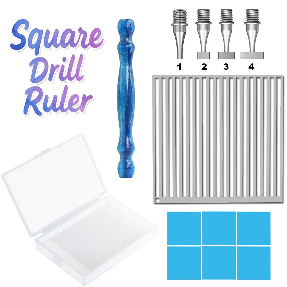 

DIY Diamond Art Ruler Set Tool Diy Straight Drill Ruler Ruler For Diamond Art Home Diamond Painting Craft Tool