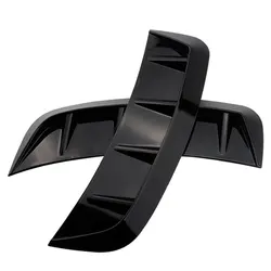 2pcs Car Front Bumper Wing Air Intake Ventilation Hood Exterior Decorative Sticker Cover Car Styling Leaf Plate Wing Car Sticker