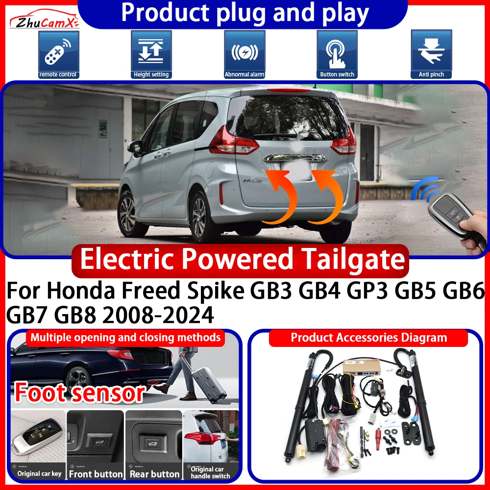OEM Powered Tailgate for Honda Freed Spike GB3 GB4 GP3 GB5 GB6 GB7 GB8 2008-2024 anti pinch Smart Intelligent Trunk Control Gate
