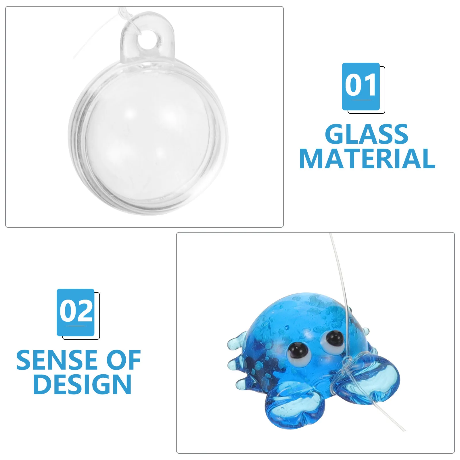 

Fish Tank Glass Floating Crab Ornament Aquarium Decoration Glow in The Dark Floating Aquarium Decor Fish Tank Ornament