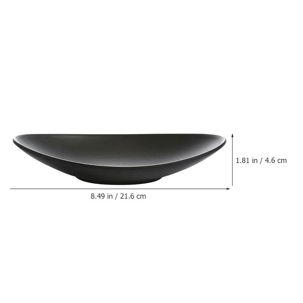 

2Pcs Black Sushi Plates Lightweight Decorative Sushi Serving Tray for Party Snacks Sashimi Bbq Food Display Dish