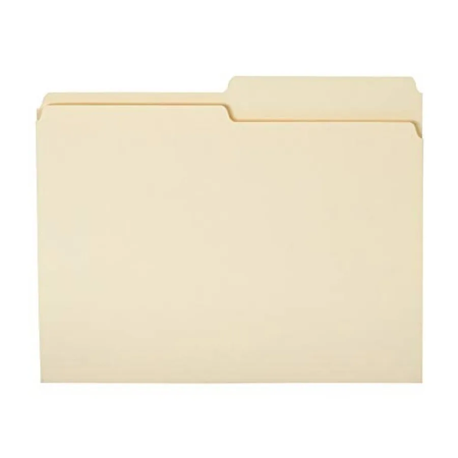 

File Folders, Letter Size, 1/2 Tab in Left and Right Positions, 8.5" x 11