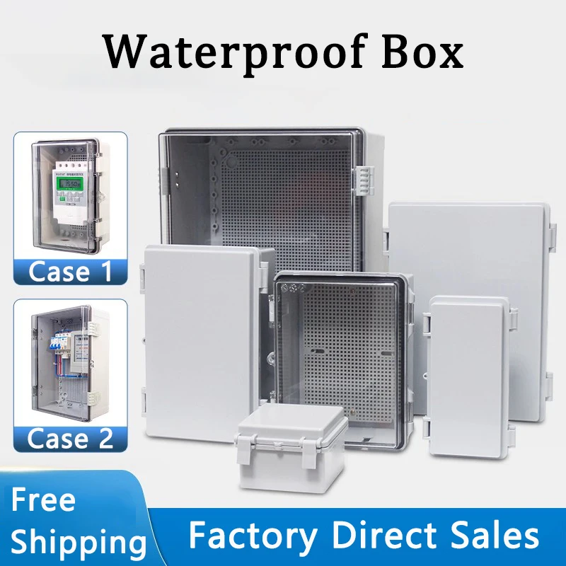 IP66 Waterproof Outdoor Plastic Enclosure Electrical Power Junction Box ABS Distribution Connections Case for Electronics