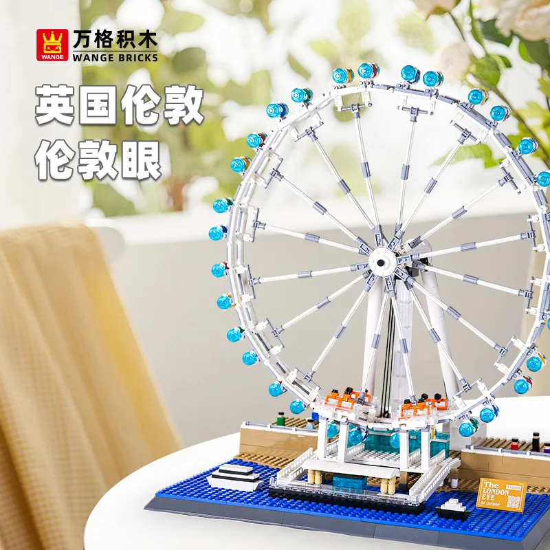 

Набор строительных блоков «Лондонский глаз» 6215, совместимые мини-кирпичики, модель достопримечательности, развивающая игрушка, 1534 детали