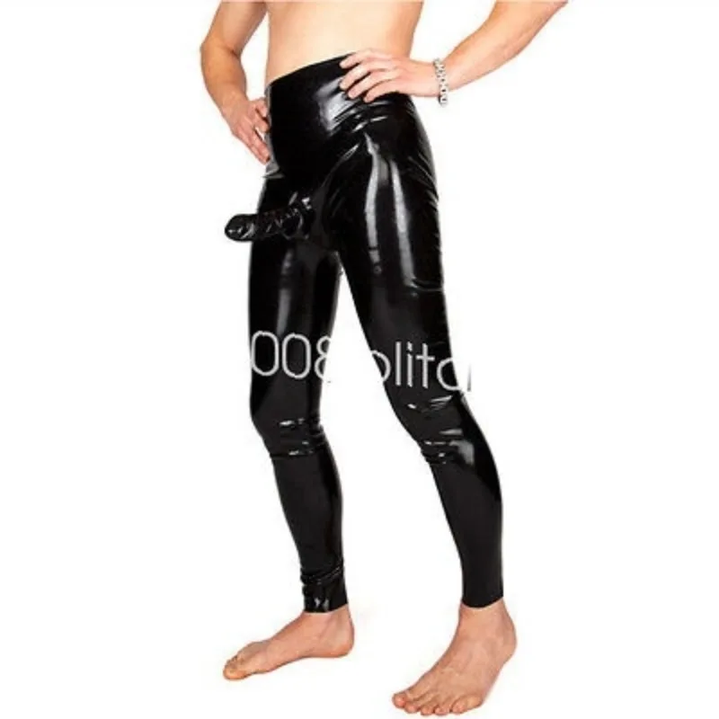 

100% Latex Rubber Gummi Bodysuit Catsuit Ganzanzug Black trousers Fashionable pants