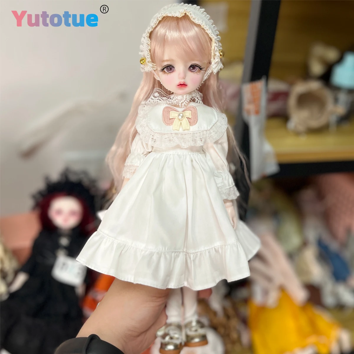 YUTOTUE – jolie poupée fille de 13 pouces de hauteur, jouet avec perruque de cheveux bouclés, chaussures habillées, ensemble complet, cadeau réaliste pour enfants