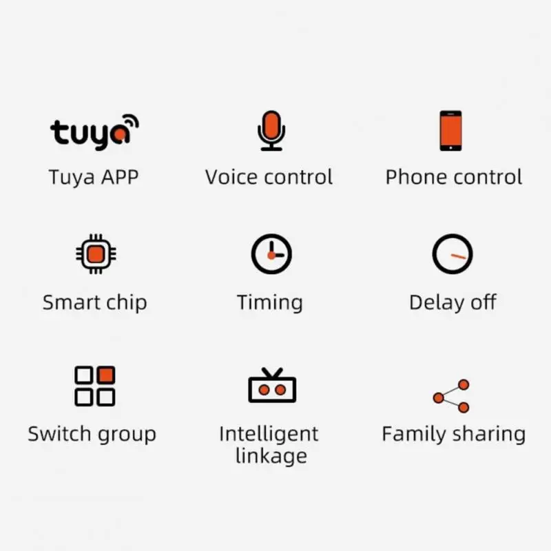 Interruptor inteligente Tuya para el hogar, 433mhz inalámbrico de Control de voz, compatible con Alexa, Diy