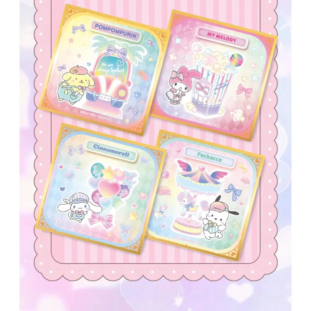 Genuine KABAO Sanrio Anime Cartoon Stars Family Collection Cards Kuromi Vibrant Lovely and Exquisite Color Paper Cards Fun Gifts