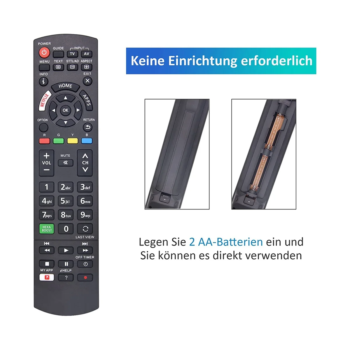 Universal Remote Control for Panasonic TV Remote Control for Panasonic Viera LCD LED 3D TV with Netflix, My App Buttons