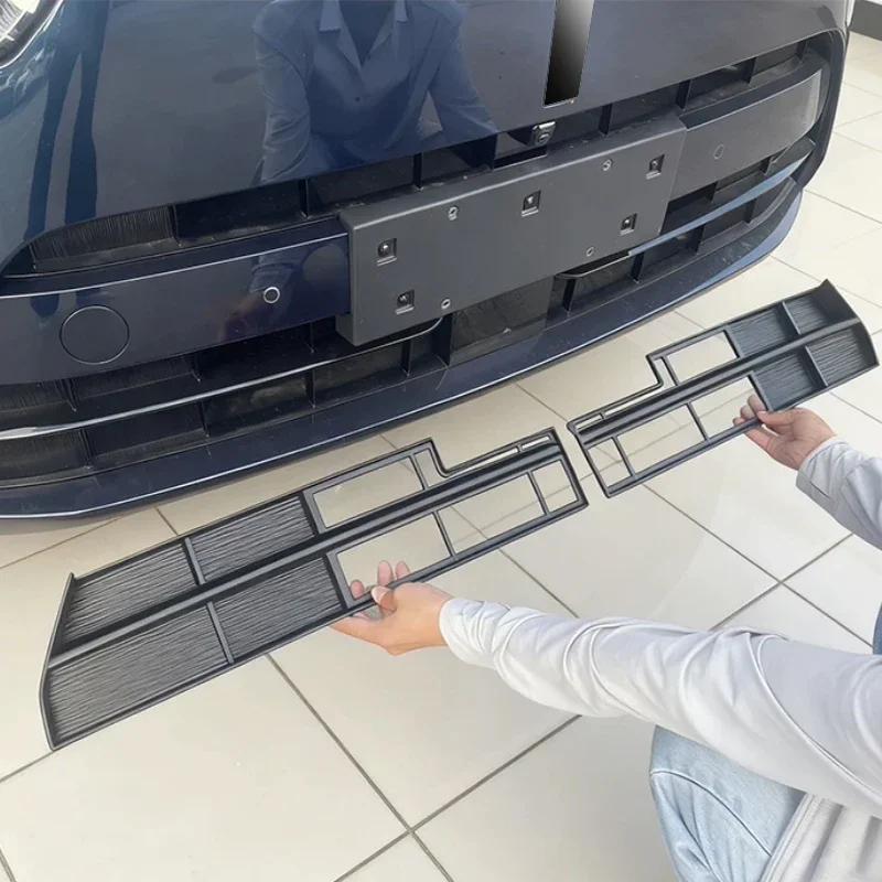 ABS Car Modify Front Buckle Insect Proof Net Auto Front Bumper Center Intake Grille Cover Accessory For GWM WEY 07 2024-Present