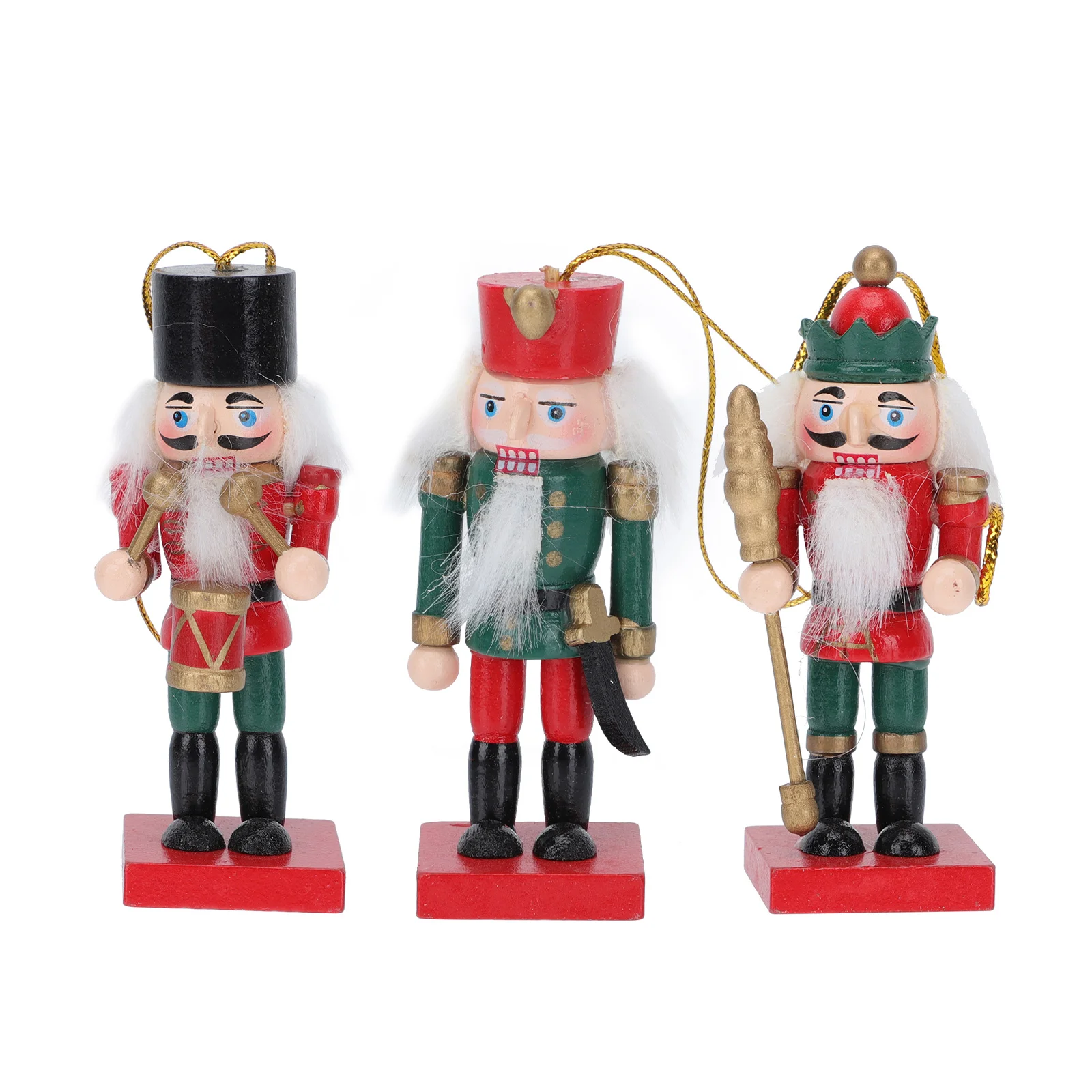 3 Pcs Inflatable Tent Nutcracker Holiday Ornament Christmas Pendant Soldier Colorful Party Hanging Pendent Xmas Decor