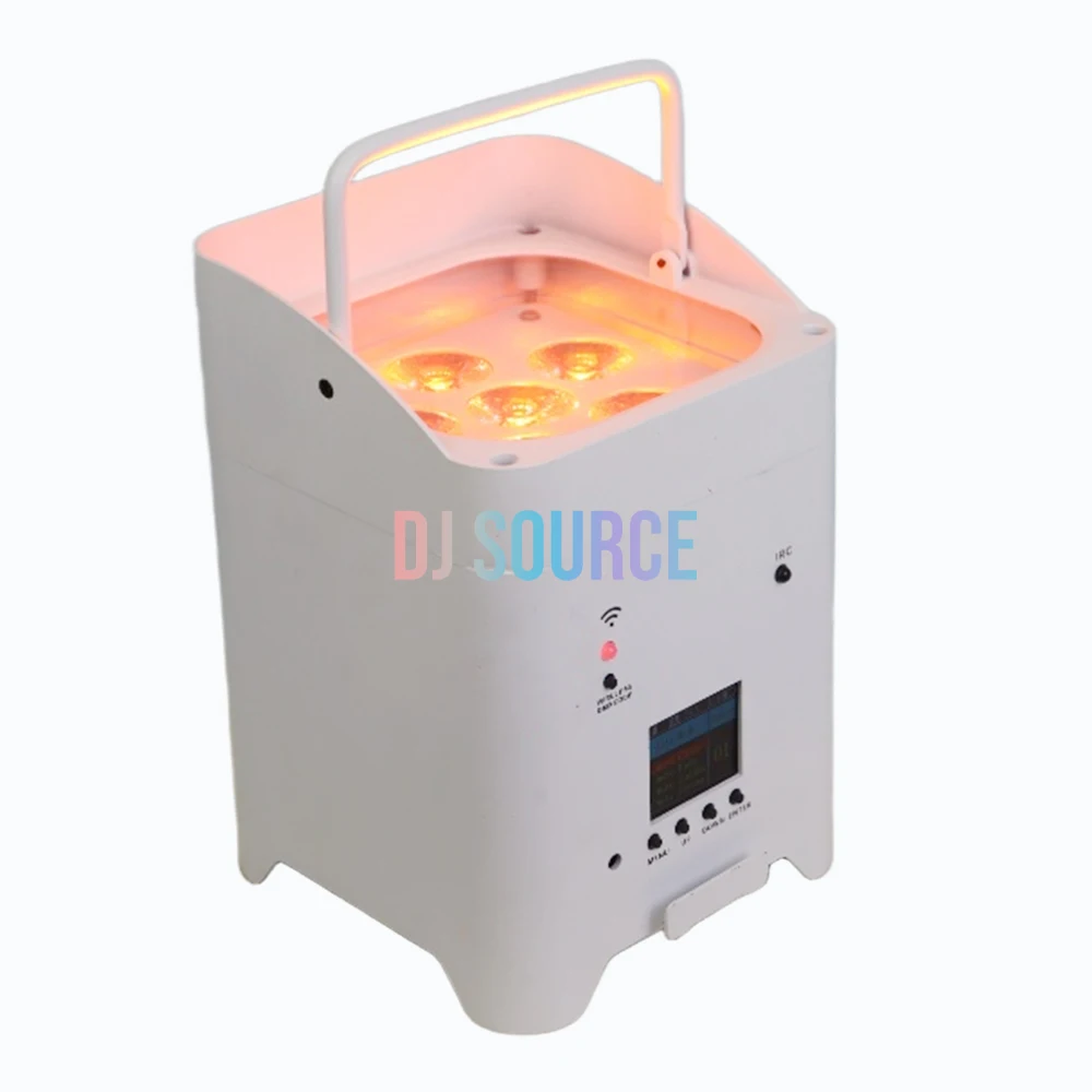 4Pcs/Lot 6X18W RGBWA+UV 6IN1 Battery LED Par Light Wall Wash Wireless Wifi APP Control DMX512 DJ Party Bar Light Stage Effect