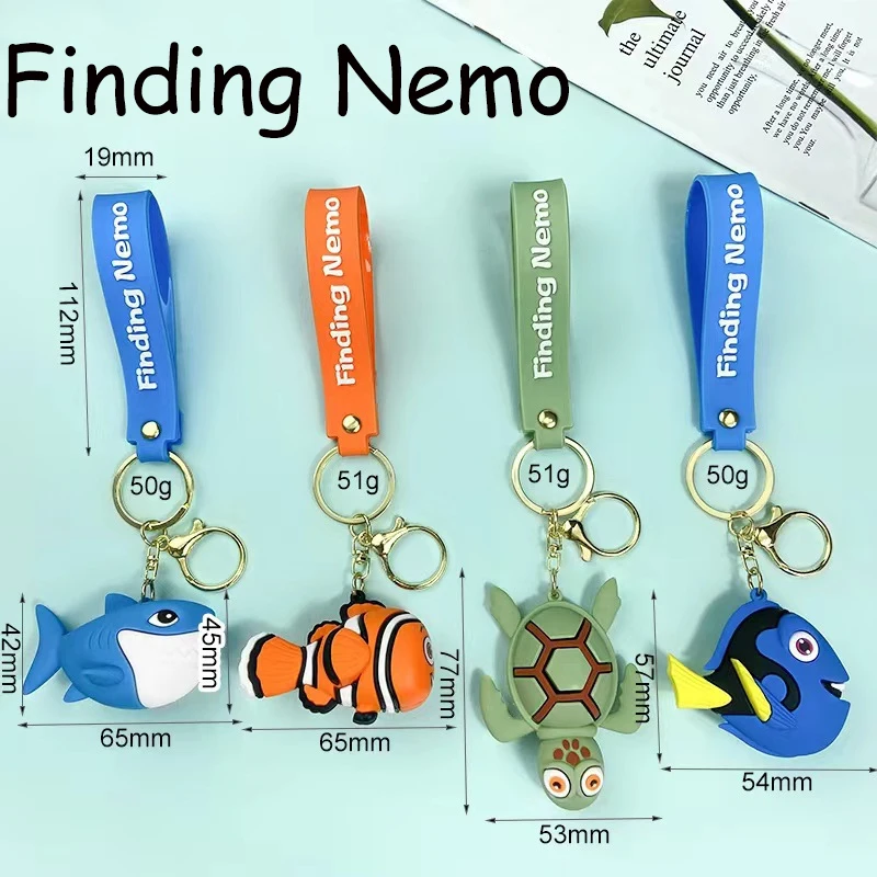 Disney Cartoon Finding Nemo Personality Creative Keychain Pendant Ugly Fish Nemo Dory Cute Keyring Christmas Small Gift