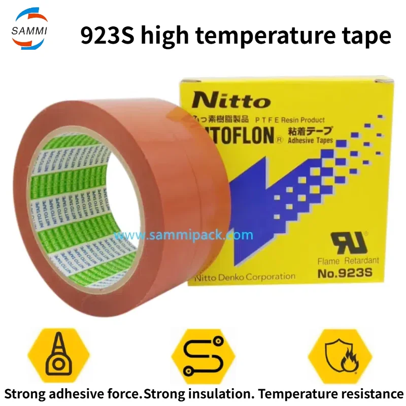 10pcs 50mm 5cm Orange NITTO 923S PTFE Nitto Adhesive Heat Resistance Tape