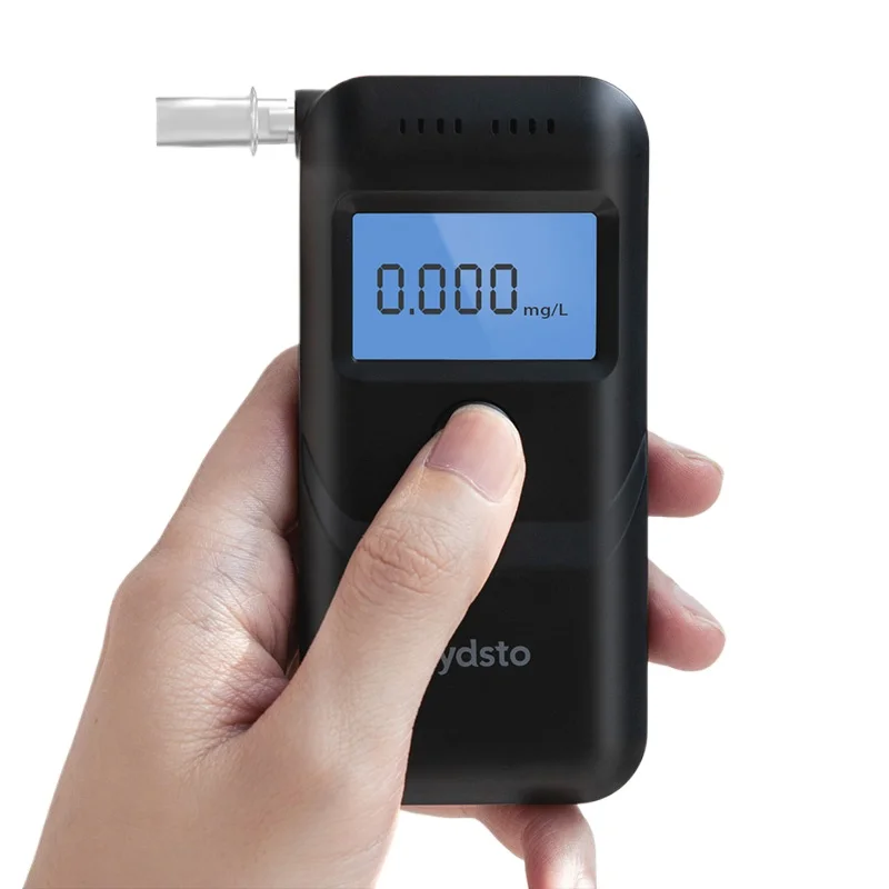 Professional car voice broadcast battery type air inflated alcohol detector breath tester LCD display drunk driving test