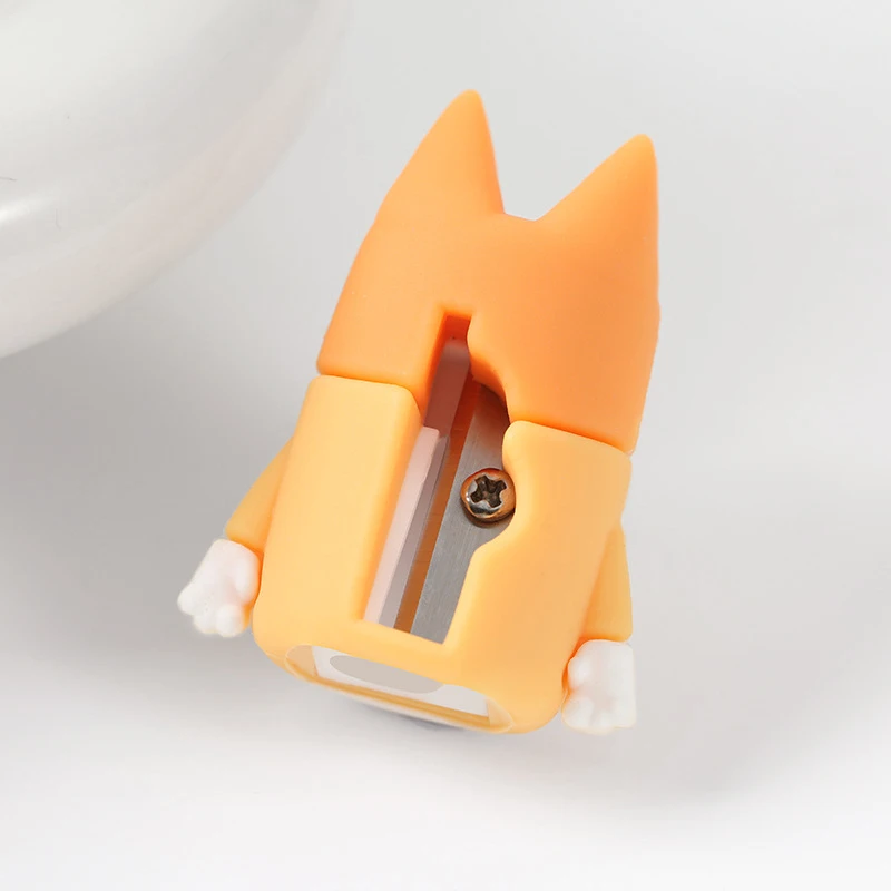 Bluey Bingo أنيمي الكرتون نموذج لجسم براية أقلام PVC لينة المطاط المحمولة دليل براية أقلام طالب القرطاسية