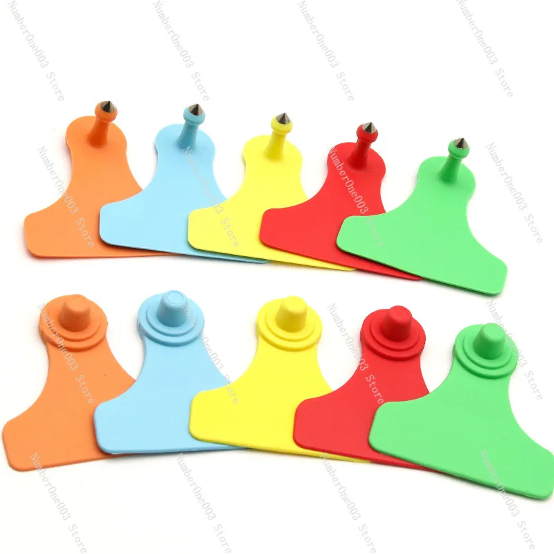 

5 Colors Sealed Tamper-Proof Shovel-Shaped Ear Tags Farm Animal Marking TPU Pig Cow Sheep Ear Tags Anti-Drop Ear Tags