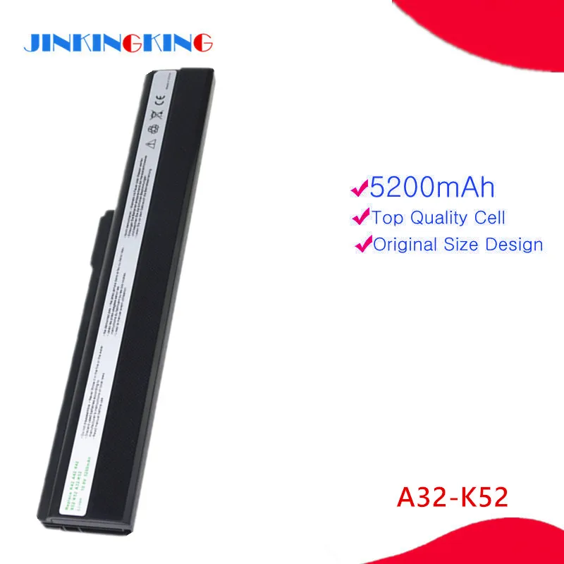 

Laptop Battery FOR ASUS A40 A40J A42 A40E A32-K52 A31-K52 A42D A42E A42DE A42DQ A42J A42JC A52 A52F A52J A52JC A52JR K42 K42D