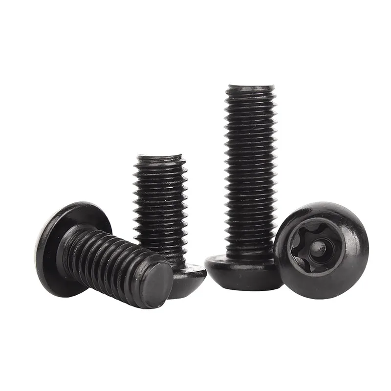 5-50Pcs Black Security Pin Screw M3 M4 M5 M6 M8 M10 304 Stainless Steel Torx Button Head Tamper Proof Security Screw Screws