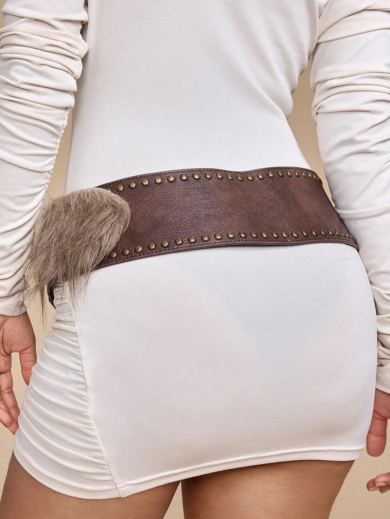 HERSHINE 1 قطعة المرأة كبيرة الحجم خمر الدنيم حزام عريض برشام الديكور بولي حزام حزام جلد أفخم النمط الغربي البوهيمي نمط #2