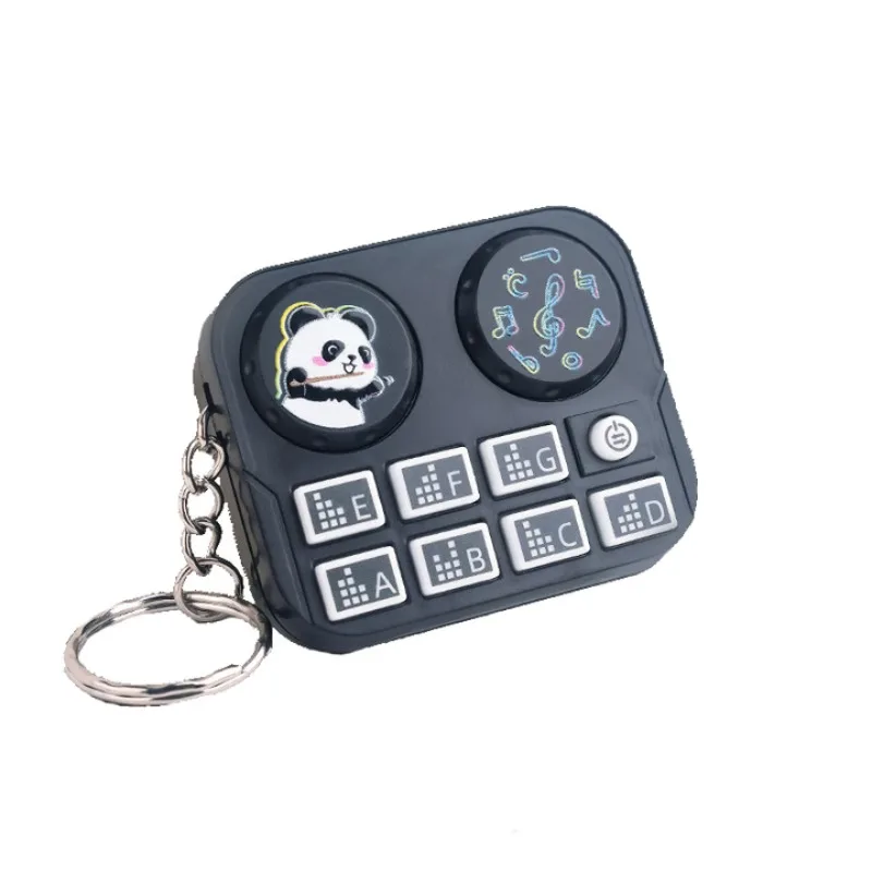 

Mini disc player keychain musical instrument toy cartoon animal rhythm machine bag car key pendant creative gift