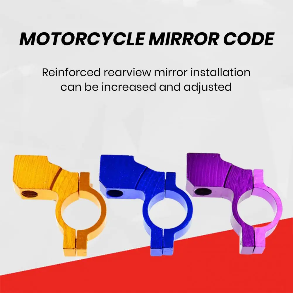 Forte motocicleta espelho retrovisor titular, guidão espelho montagem, fio M10 para moto