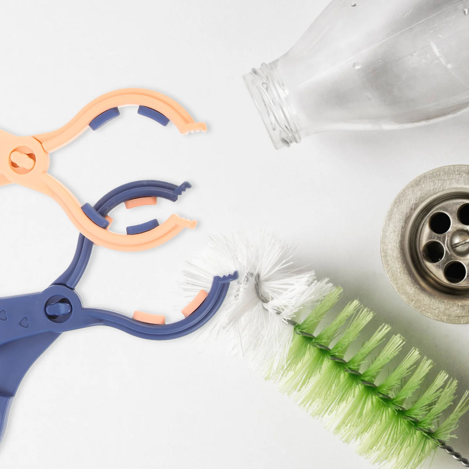 2 Stück rutschfeste, verbrühungshemmende Babyflaschenklemme, hochwertiges PP-Material, Multifunktions-Feederzange, leicht zu reinigende Babyflaschenzange