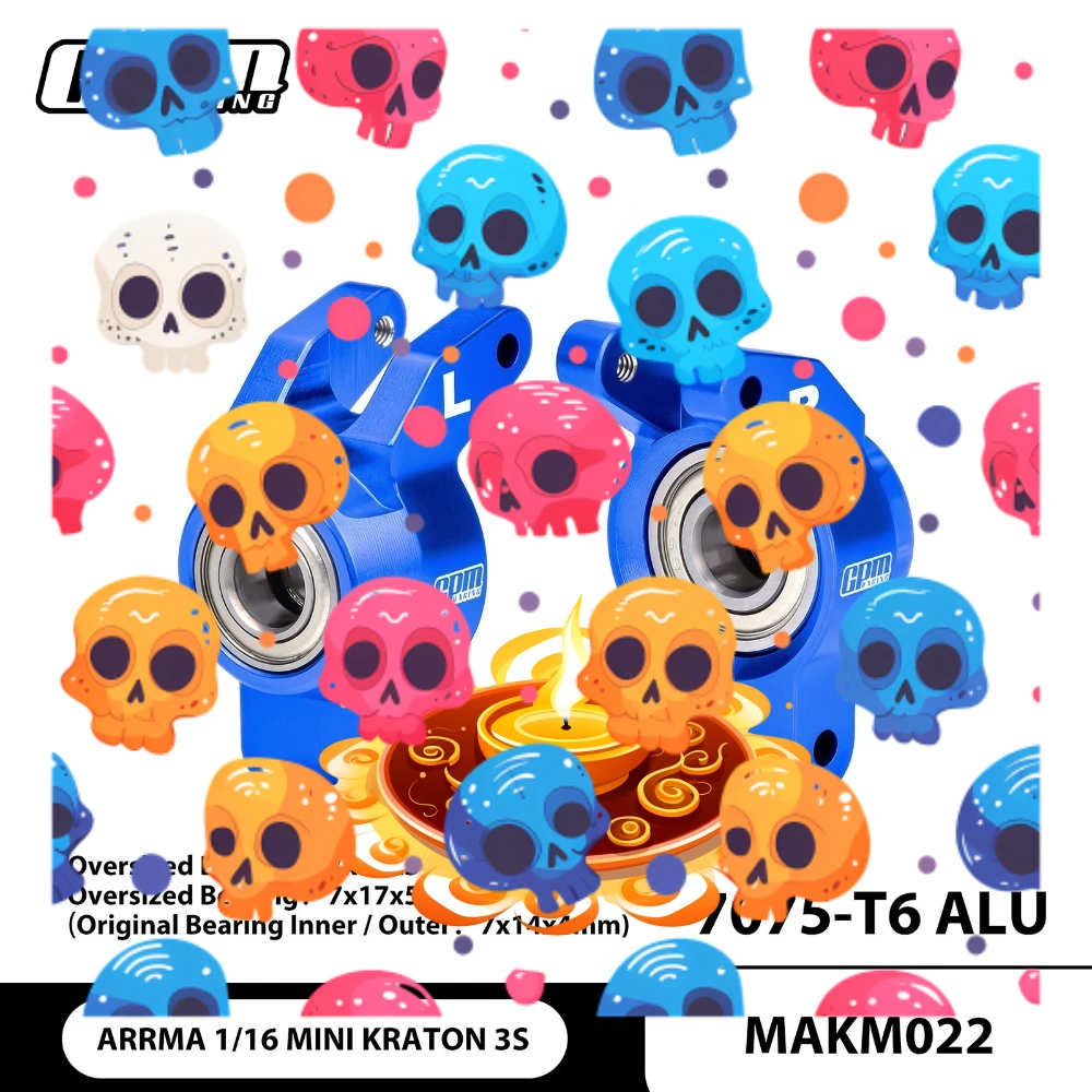 

GPM 7075 Alloy Rear Hub（Larger Bearings）For ARRMA 1/16 Mini Kraton 3S ARA-2677