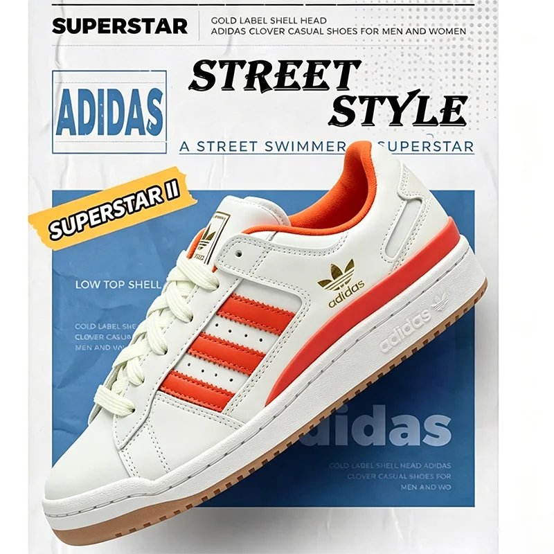 

Adidas Originals Trefoil Unisex Couple Platform Sneakers Breathable Cushion Lightweight Non Slip Wear Resistant Shoes JQ1537