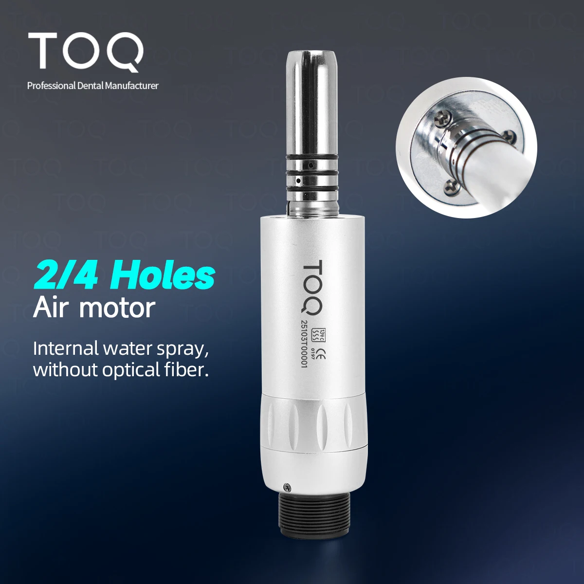 1:1 Ratio E-Type Pneumatic Motor With Internal Water Spray Low Speed Accessory For Dental Handpiece