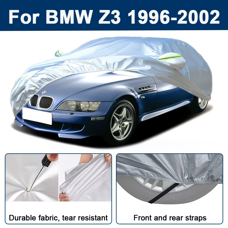 

Всепогодный чехол для автомобиля BMW Z3 1996-2002 с отражающими полосами, водонепроницаемый, снегозащитный, пылезащитный, с защитой от УФ-излучения, автоаксессуары
