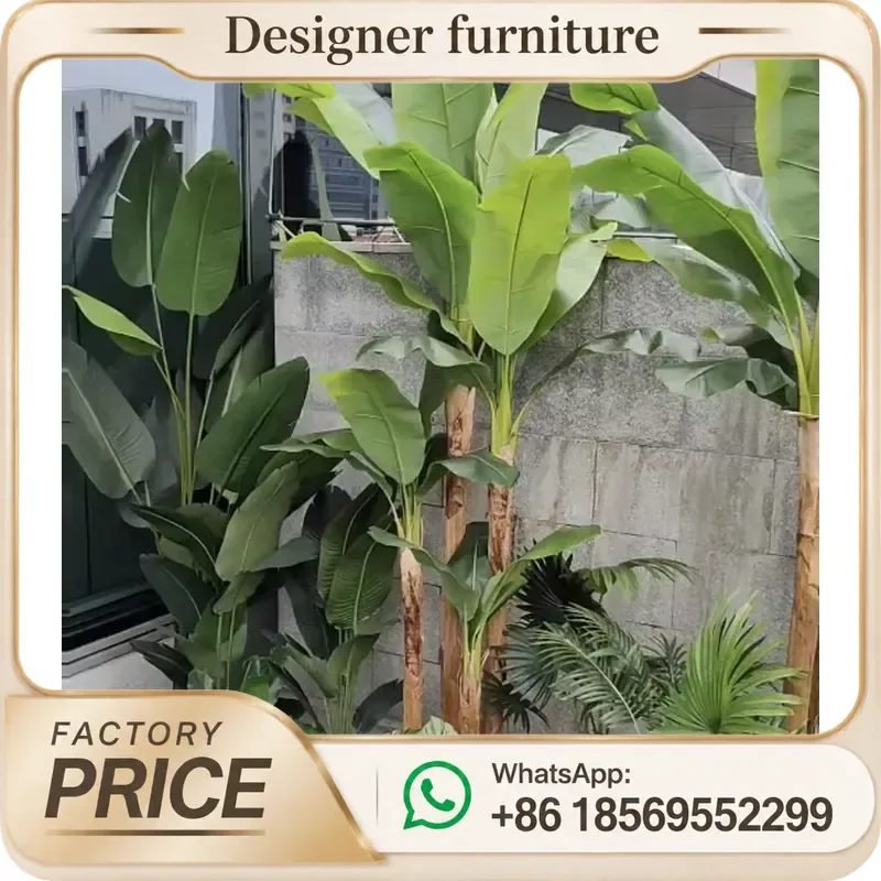 2m Artificial Palm Olive Bamboo Banana Tree In Pot For Living Room Home Decor Faux Greenery Plants