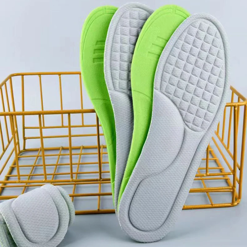 Sol sepatu Orthopedic Edik pria dan wanita, 2 buah sol sepatu lari lembut busa memori untuk sepatu pijat menyerap keringat, Sol dalam olahraga