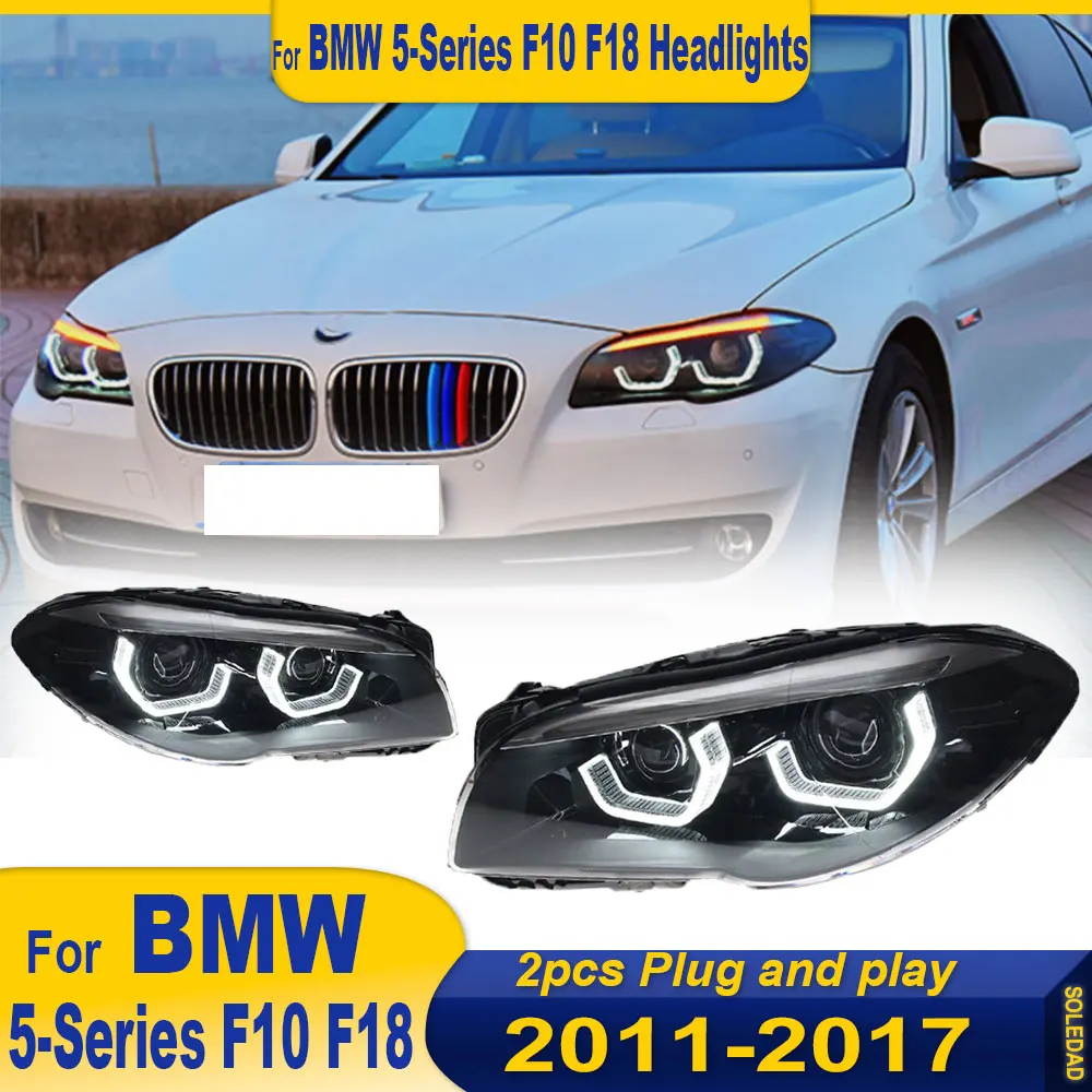 

Car Lights for BMW F10 F18 2011 2012 2013 2014 2015 2016 2017 5 Series 525i 530 LED Headlight Assembly Upgrade Bifocal Lens Lamp